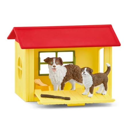 Figurine Niche pour Chien , pour enfants dès 3 ans, coffret, 18,8 x 8,2 x 14,7 cm - Schleich 42573 FARM WORLD JAUNE 3 - vertbaudet enfant 