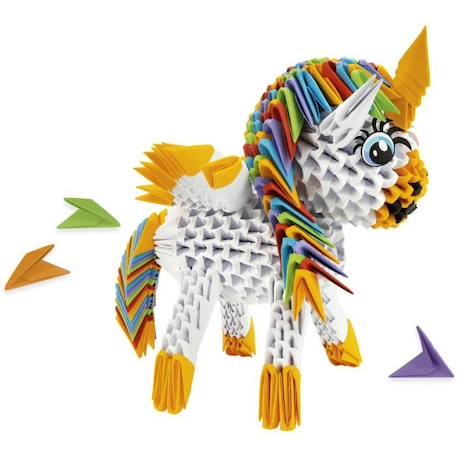 Mille Et Un Origami - Sculpture Licorne 3D - Pliage & Sculpture - Lansay BLANC 2 - vertbaudet enfant 