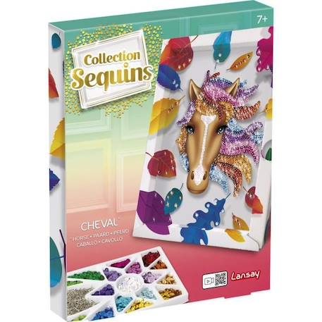 Kit loisir créatif - Cheval - Sequins - Pour enfant à partir de 7 ans BLANC 2 - vertbaudet enfant 