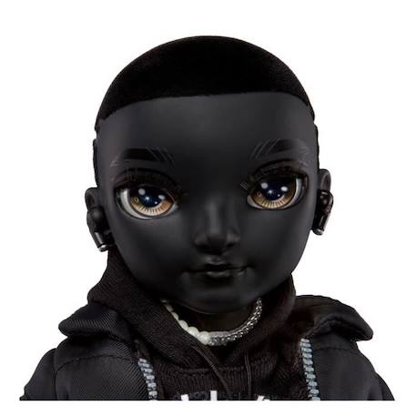 Rainbow High S3 Shadow High - Poupée 27 cm Rex Mcqueen (Noir) - 1 tenue + accessoires et support pour poupée NOIR 2 - vertbaudet enfant 