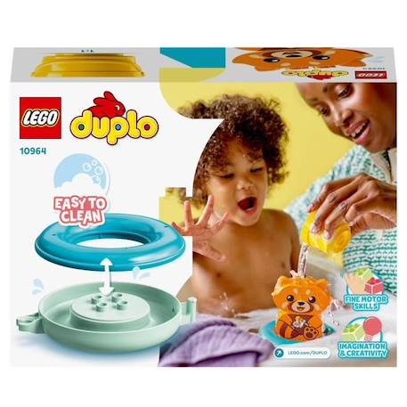 LEGO® 10964 DUPLO Jouet de Bain : Le Panda Rouge Flottant, Set Baignoire pour Bébés et Enfants de 1.5+ ans NOIR 6 - vertbaudet enfant 