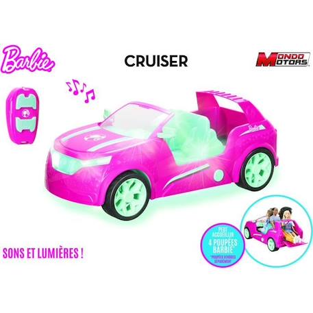 Véhicule télécommandé Barbie Cruiser SUV 44cm - Sons et lumières - MONDO MOTORS ROSE 4 - vertbaudet enfant 