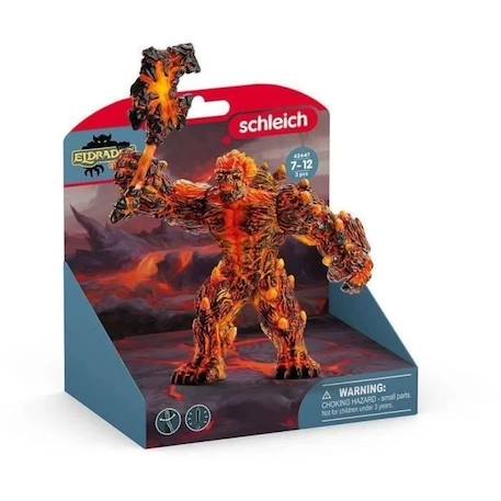 Golem de lave avec arme, Schleich 42447 Eldrador Creature, Figurine d'action très durable, Dès 7 ans ORANGE 3 - vertbaudet enfant 