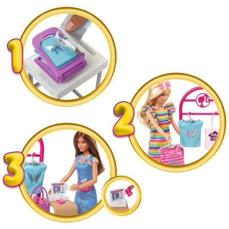 Barbie-Coffret Boutique Créations, avec poupée et accessoires de mode HKT78 ROSE 5 - vertbaudet enfant 