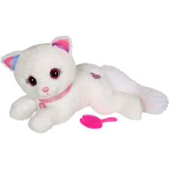 Jouet-Premier âge-Peluches-Gipsy Toys - Cuty Bella Fashionista - Peluche Interactive Chat – Toute Douce Qui s’illumine au Rythme de Jolies Mélodies - 30 cm