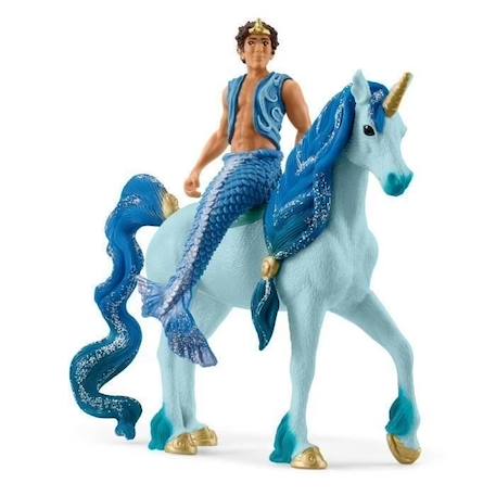 Figurine Trition Aryon et Licorne Bleue -Set de 2 Pièces - Jouets Durables pour Divertissement et Jeux de Simulation - Cadeau pour BLEU 1 - vertbaudet enfant 