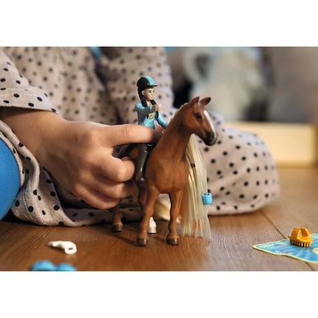 Coffret de Beauté de 18 Pièces Pour Figurines Chevaux avec le Cavalier Kim - Cadeau pour Garçons et Filles à Partir de 5 ans - BLEU 2 - vertbaudet enfant 