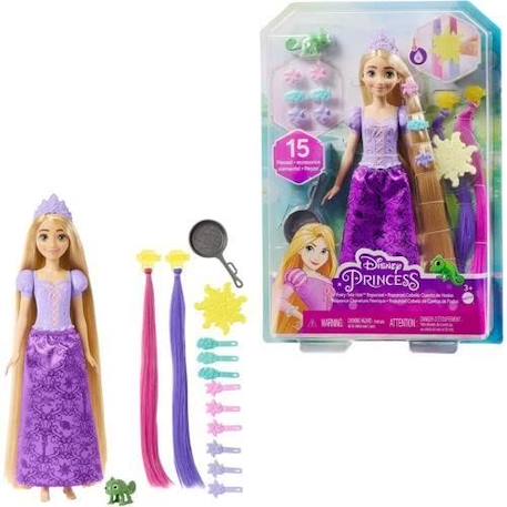 Raiponce Chevelure Conte de fées Mattel Poupée Disney Princesses HLW18 VIOLET 2 - vertbaudet enfant 