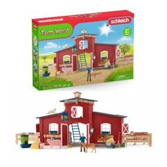 Figurines Animaux de la Ferme avec Accessoires - Coffret Ranch Américain Schleich de 92 Pièces avec Vache, Cheval Schleich, Cochon  - vertbaudet enfant