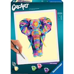 Jouet-CreArt Elephant 24x30 cm - Peinture par numéros – Dès 12 ans – Ravensburger - 28995