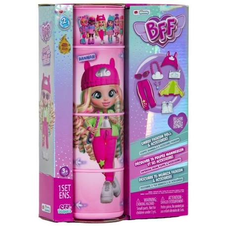 Poupée mannequin BFF Cry Babies IMC TOYS - Série 2 - Hannah - 20cm ROUGE 4 - vertbaudet enfant 