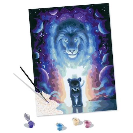 CreArt Lion 30x40 cm - Jojoesart édition - Peinture par numéros – Dès 12 ans – Ravensburger - 23516 GRIS 2 - vertbaudet enfant 