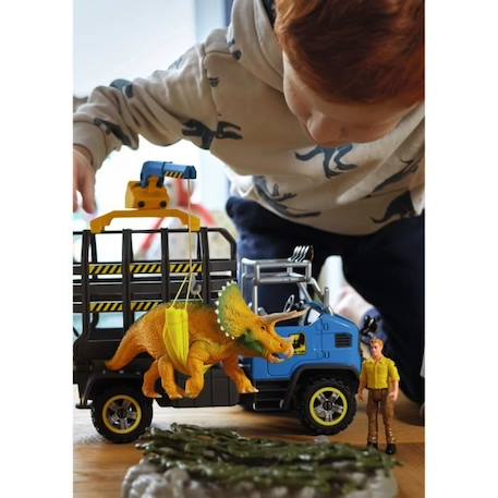 Mission de transport Dino, coffret de 43 pièces avec figurine tricératops et camion de transport, jouets dinosaures pour enfants BLEU 2 - vertbaudet enfant 