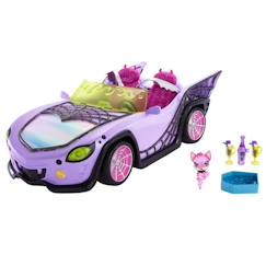 Jouet-Poupons et poupées-Poupées mannequins et accessoires-Monster High - Cabriolet des Goules avec animal de compagnie