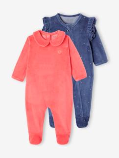 Bébé-Pyjama, surpyjama-Lot de 2 dors-bien en velours bébé