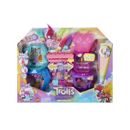 DreamWorks-Les Trolls 3-Coffret Mont Rageous, poupée et accessoires HNF24 ROSE 1 - vertbaudet enfant 