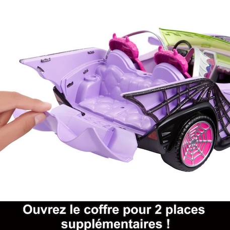 Monster High - Cabriolet des Goules avec animal de compagnie VIOLET 3 - vertbaudet enfant 