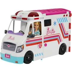 Jouet-Poupons et poupées-Barbie®-Véhicule Médical-Coffret ambulance et clinique et accessoires HKT79