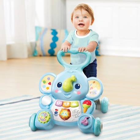 Porteur - Trotteur VTECH BABY - Éléphanteau Trottino - Avec Frein - Bleu BLANC 2 - vertbaudet enfant 