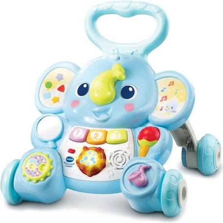 Porteur - Trotteur VTECH BABY - Éléphanteau Trottino - Avec Frein - Bleu BLANC 1 - vertbaudet enfant 