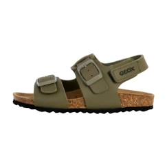 Chaussures-Chaussures garçon 23-38-Sandales-Sandales Enfant - GEOX Gita - Militaire - Scratch - Confort exceptionnel