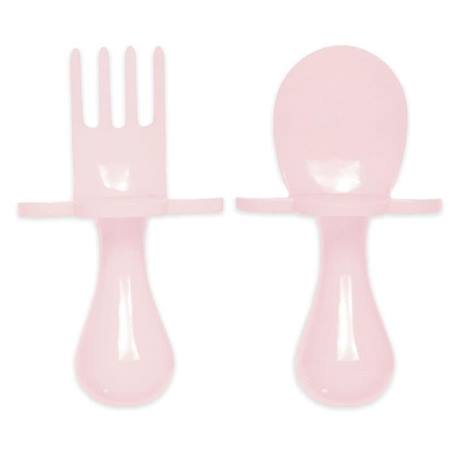 Set de 2 couverts d'apprentissage ergonomiques Rose clair - GRABEASE ROSE 1 - vertbaudet enfant 