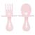 Set de 2 couverts d'apprentissage ergonomiques Rose clair - GRABEASE ROSE 1 - vertbaudet enfant 