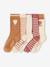 Lot 5 paires de chaussettes coeur fille beige+bleu chambray 1 - vertbaudet enfant 