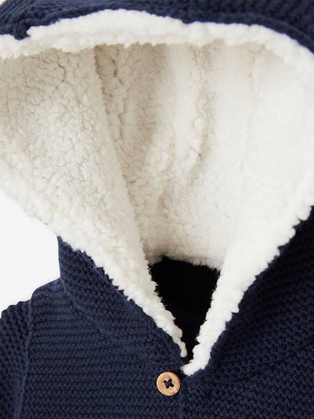 Cardigan bébé + capuche amovible doublée sherpa marine 5 - vertbaudet enfant 