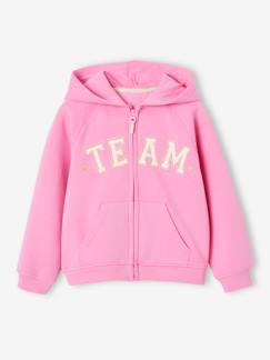 Sweat zippé à capuche motif "Team" sport fille  - vertbaudet enfant