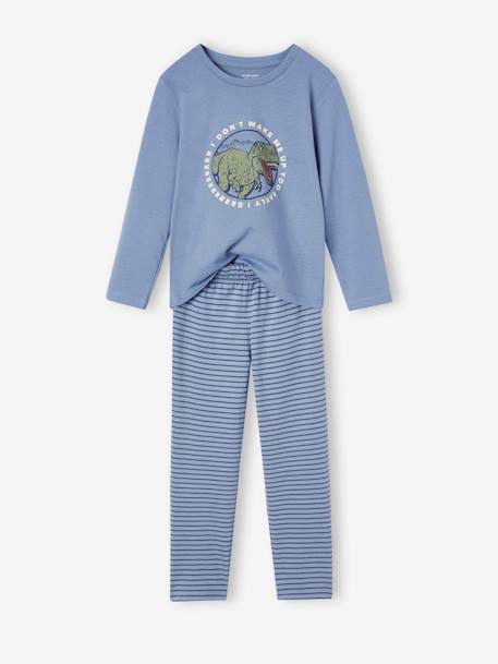 Pyjama dino BASICS garçon en jersey bleu 1 - vertbaudet enfant 