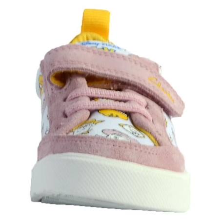 Basket Cuir Clarks Bebe City Howdy T - Combi Rose - Fermeture A lacets - Rond ROSE 4 - vertbaudet enfant 