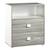 Commode à langer - Babyprice - Smile - Chêne silex - 2 tiroirs - 1 niche - En bois - Blanc GRIS 2 - vertbaudet enfant 