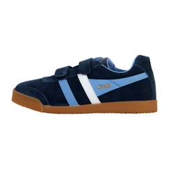 Chaussures-Chaussures fille 23-38-Basket Cuir Gola Barrier Strap - Marine-Bleu -Blanc