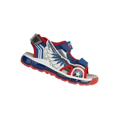 Sandales enfant - GEOX - Android - Bleu/rouge - Scratch - Confortable et stylé BLEU 2 - vertbaudet enfant 