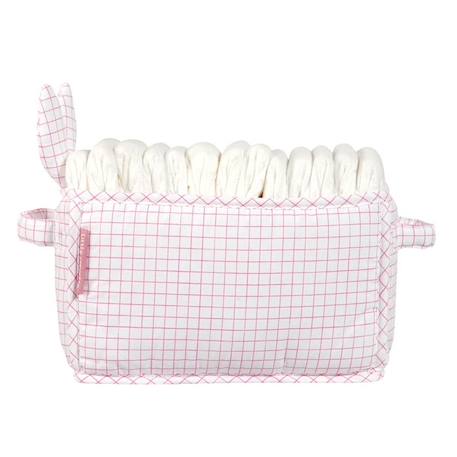 Bac à couches lapin Petits carreaux ROSE 3 - vertbaudet enfant 