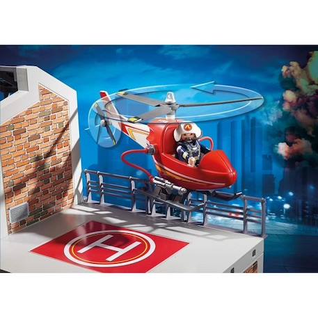 PLAYMOBIL 9462 Caserne de pompiers avec hélicoptère, City Action, Mixte, Pour enfant dès 4 ans JAUNE 5 - vertbaudet enfant 