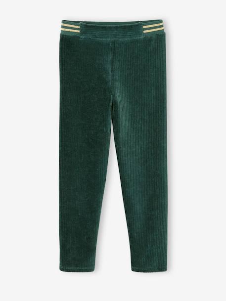 Legging velours fille camel+marine+vert émeraude 10 - vertbaudet enfant 