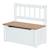 ROBA Banc Coffre à Jouets Woody pour Enfant - Meuble de Rangement en Bois 2 en 1 - Fermeture Douce - Blanc / Aspect Bois BLANC 1 - vertbaudet enfant 