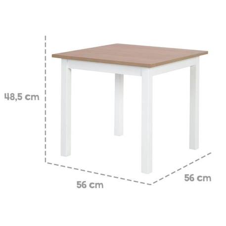 ROBA Ensemble Table + 2 Chaises Enfants Woody - Table de Jeu et d'Apprentissage - Résistants aux Rayures - Blanc / Décor Bois BLANC 4 - vertbaudet enfant 