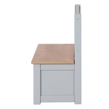 ROBA Banc Coffre à Jouets Woody pour Enfant - Meuble de Rangement en Bois 2 en 1 - Fermeture Douce - Taupe / Aspect Bois GRIS 6 - vertbaudet enfant 