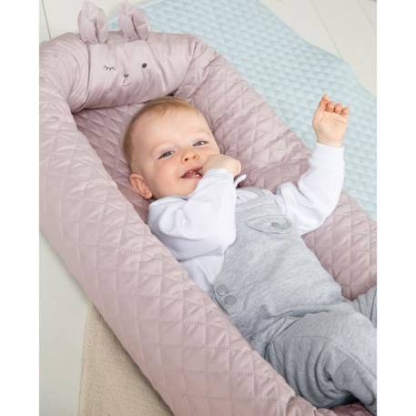 ROBA Nid de Bébé 'roba Style' Douillet - Motif visage Lapin 'Lily' - Rose ROSE 6 - vertbaudet enfant 