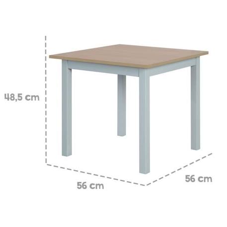 ROBA Ensemble Table + 2 Chaises Enfants Woody - Table de Jeu et d'Apprentissage - Résistants aux Rayures - Gris / Décor Bois GRIS 3 - vertbaudet enfant 