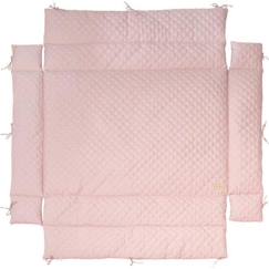 Tapis de Parc Bébé roba Style - Tour de Parc 75 x 100 à 100 x 100 cm - Doux et Hydrofuge - Rose / Mauve  - vertbaudet enfant