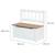 ROBA Banc Coffre à Jouets Woody pour Enfant - Meuble de Rangement en Bois 2 en 1 - Fermeture Douce - Blanc / Aspect Bois BLANC 4 - vertbaudet enfant 