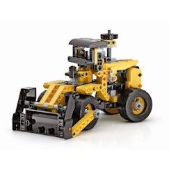 Jouet-Jeux d'imagination-Clementoni - Bulldozer à construire - 9 maquettes véhicules - 200 composants - Dés 8 ans - Fabriqué en Italie
