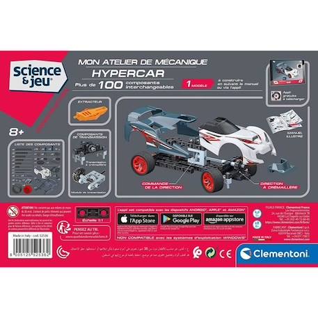 Clementoni - Science & Jeu - Hypercar à construire BLANC 3 - vertbaudet enfant 