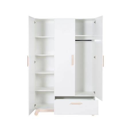 Armoire Bébé 3 Portes Battantes Clara - ROBA - Blanc - Style Scandinave - Moderne BLANC 3 - vertbaudet enfant 