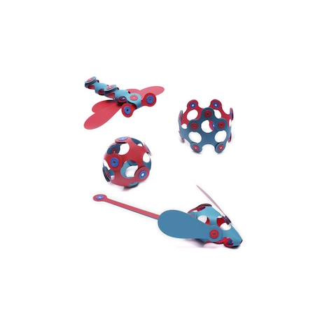 itsy pack (rose/turquoise) clixo - jeu de construction magnetique, flexible, durable et imaginatif – 18 pieces - des 4 ans ROSE 4 - vertbaudet enfant 