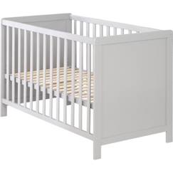 Lit Bébé 2 en 1 - ROBA - Indépendant et Cododo - Sommier Réglable - Taupe  - vertbaudet enfant